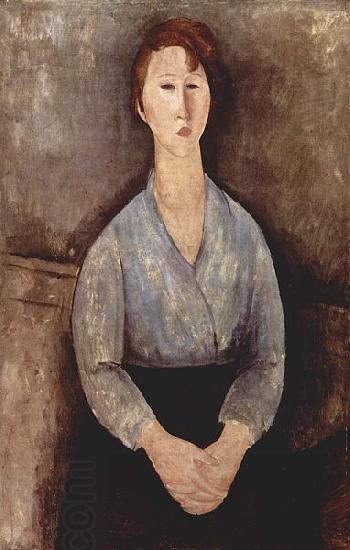 Amedeo Modigliani Sitzende Frau mit blauer Bluse China oil painting art